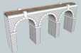 Download the .stl file and 3D Print your own Arched Stone Bridge HO scale model for your model train set.